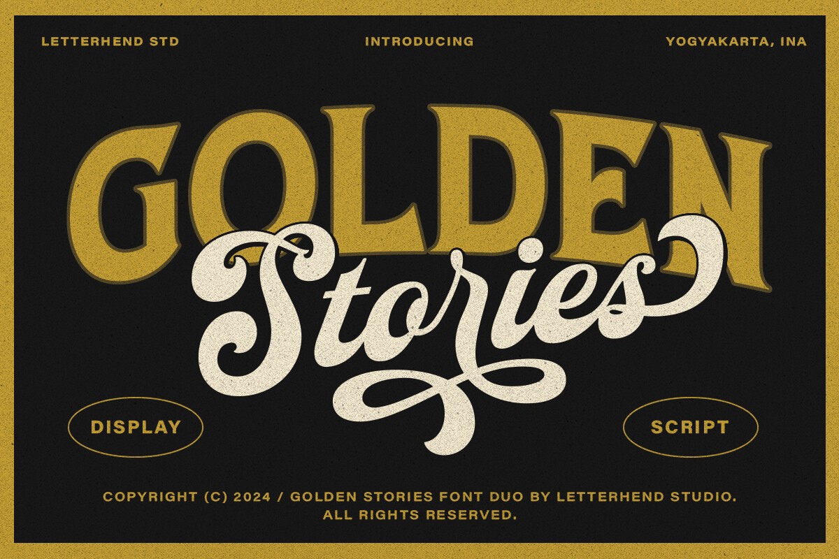 Пример шрифта Golden Stories Regular