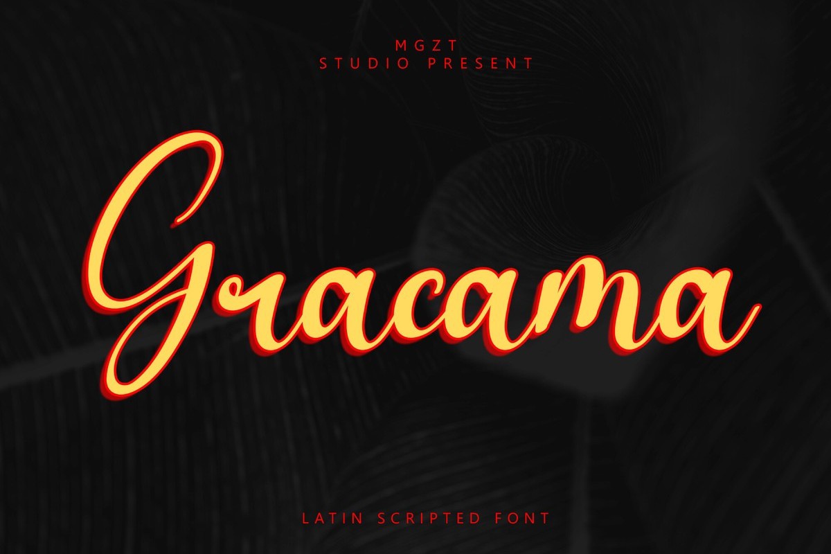 Пример шрифта Gracama Regular