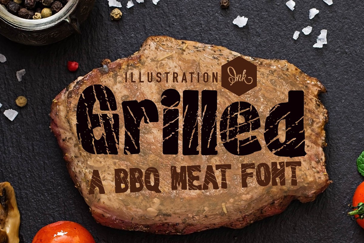 Пример шрифта ZP Grilled Regular