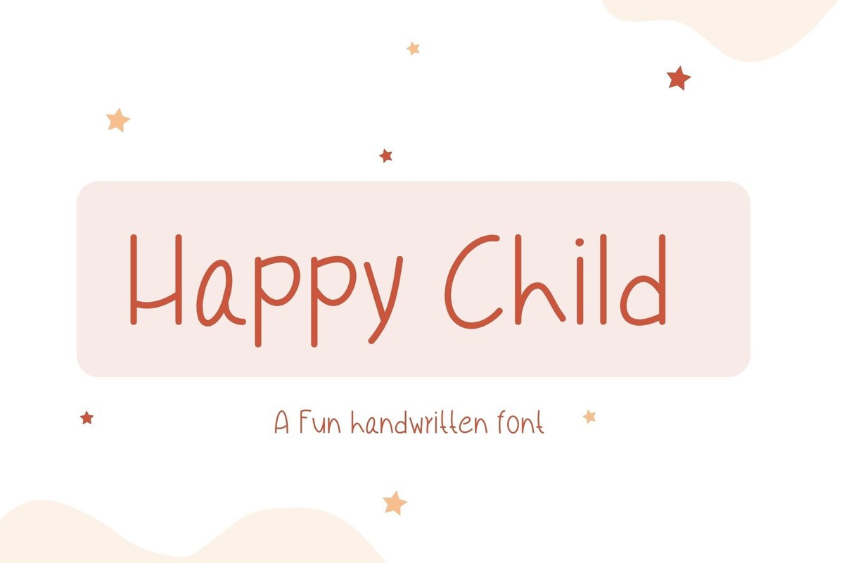 Пример шрифта Happy Child Regular