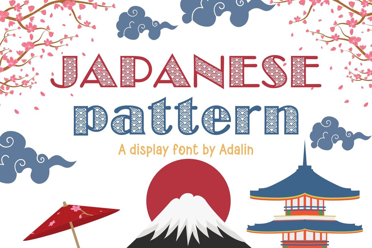 Пример шрифта Japanese Pattern Regular