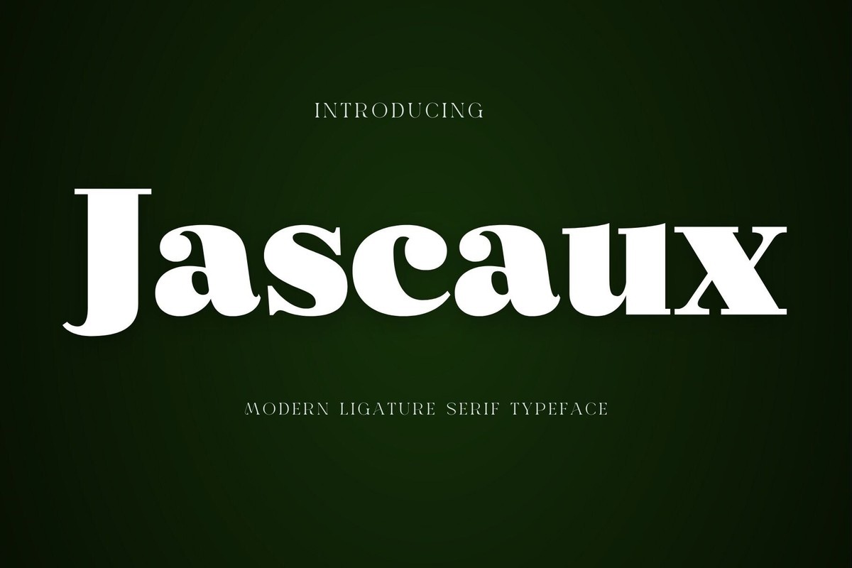 Пример шрифта Jascaux Regular