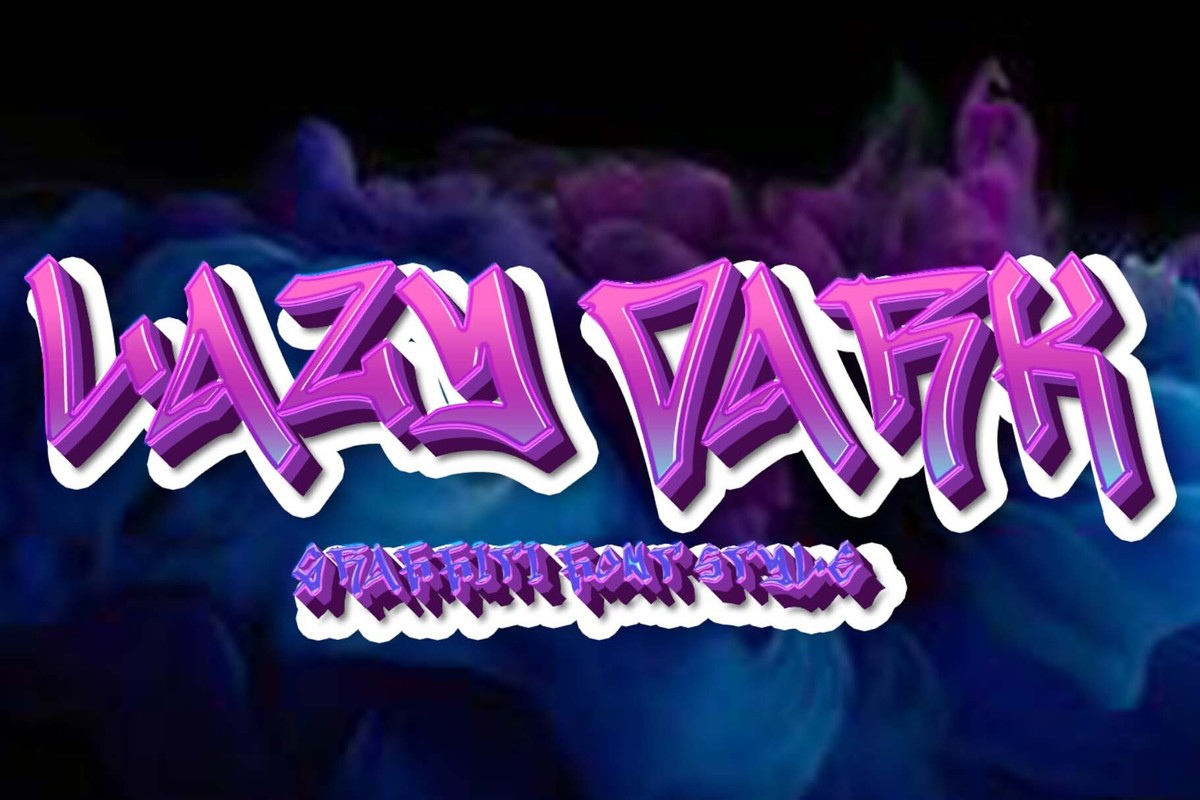 Пример шрифта Lazy Dark Regular