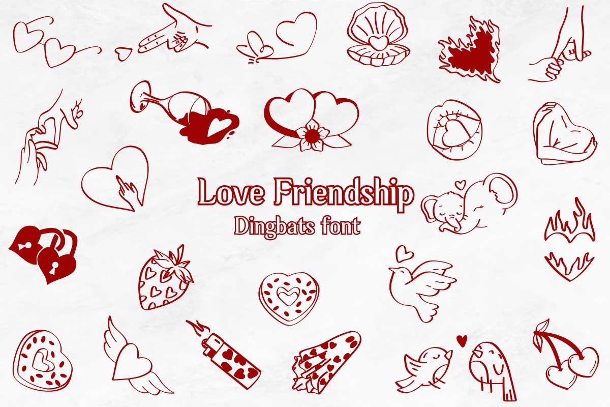 Пример шрифта Love Friendship Regular