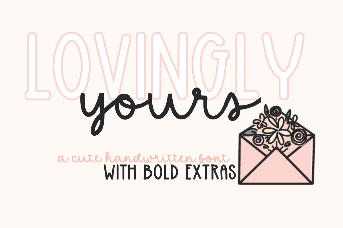 Пример шрифта Lovingly Yours Regular