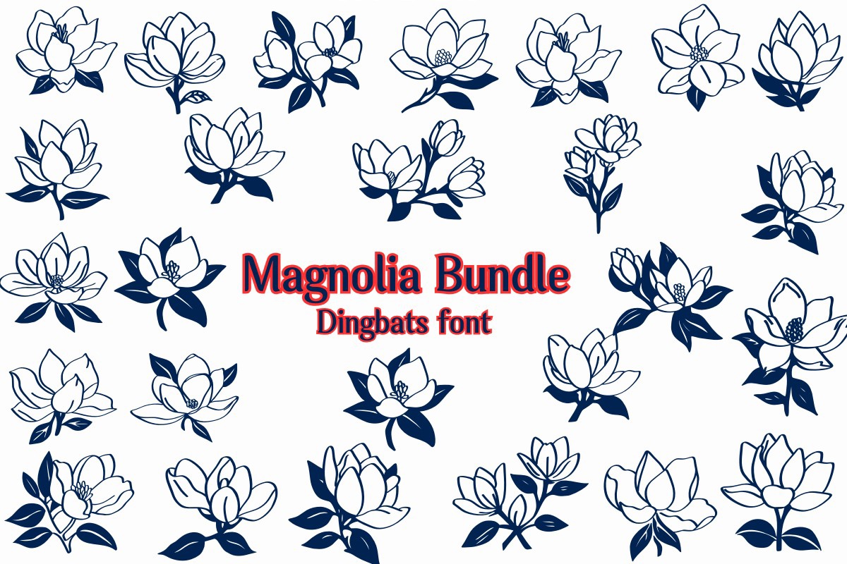 Пример шрифта Magnolia Bundle Regular
