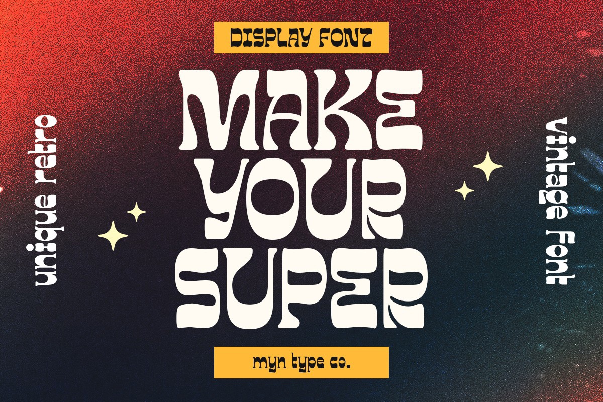 Пример шрифта Make Your Super Regular