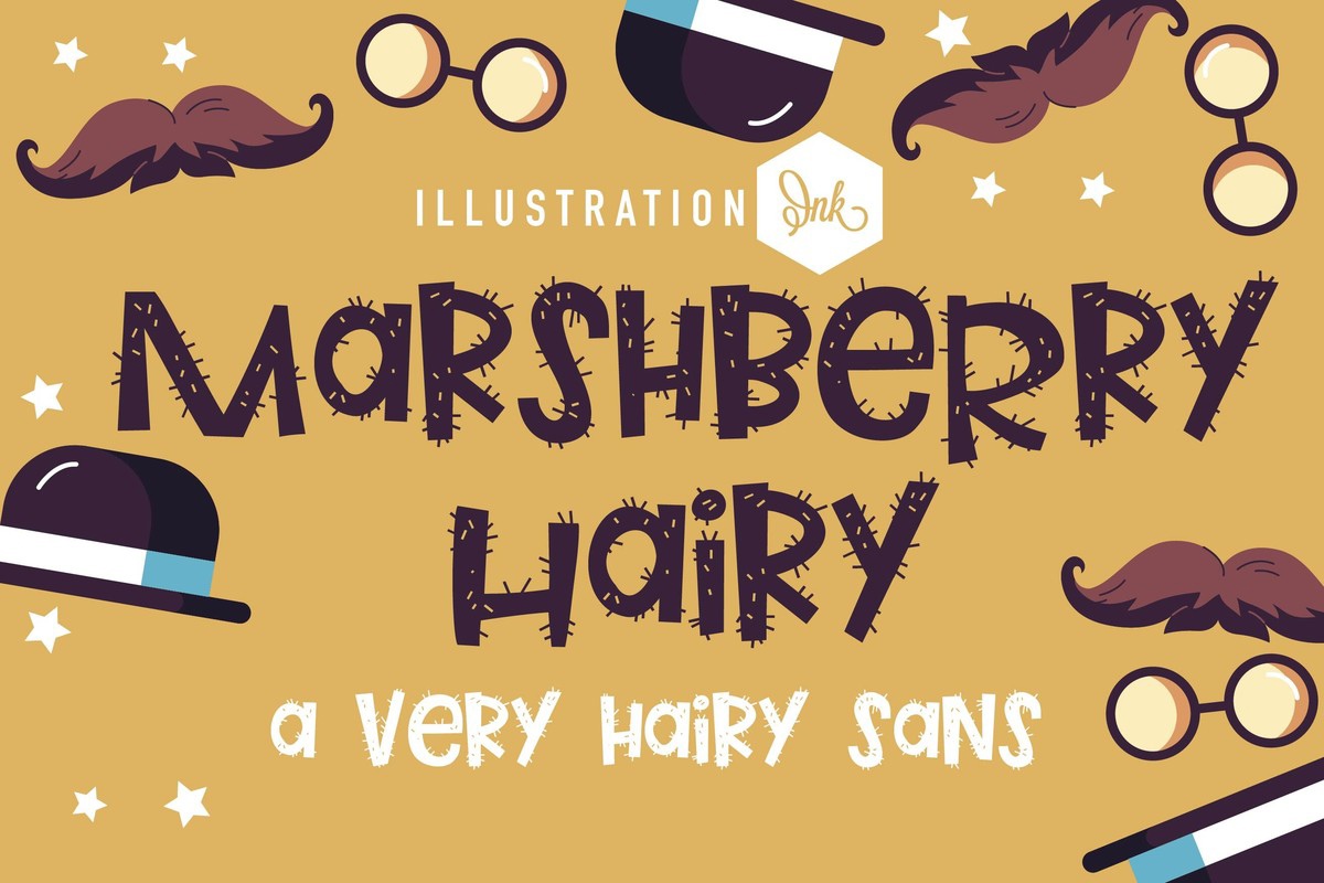 Пример шрифта PN Marshberry Hairy Regular