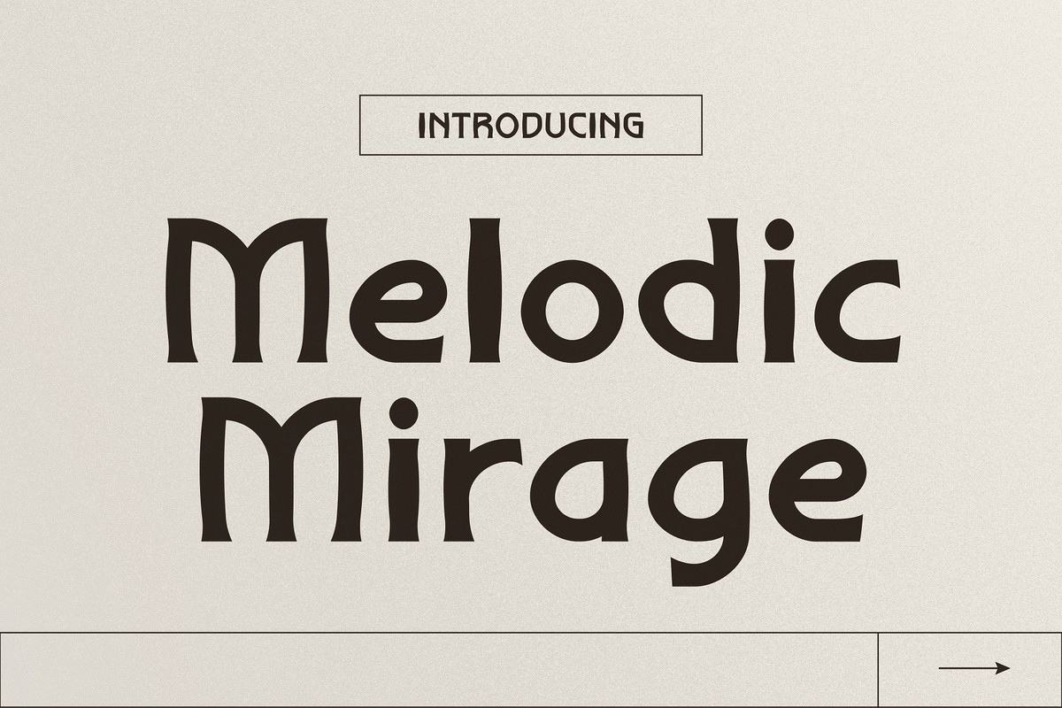 Пример шрифта Melodic Mirage Regular