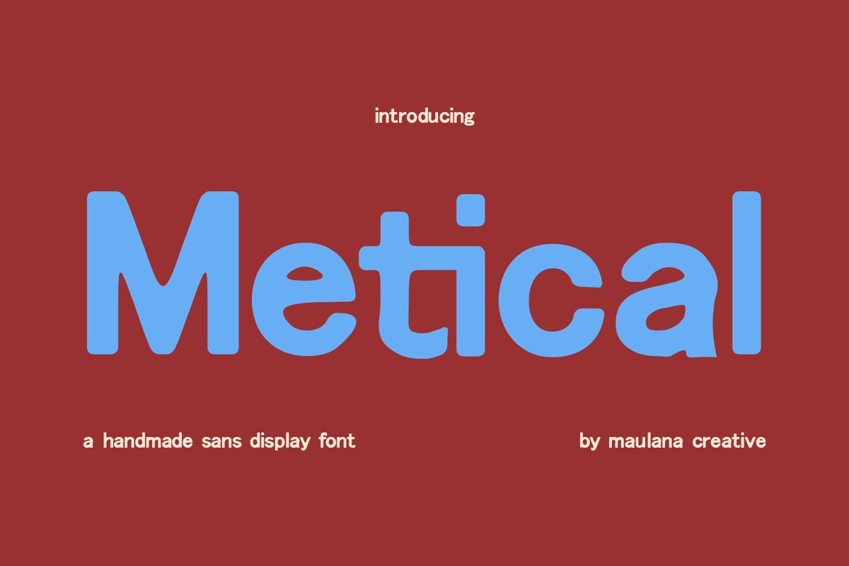 Пример шрифта Metical Regular