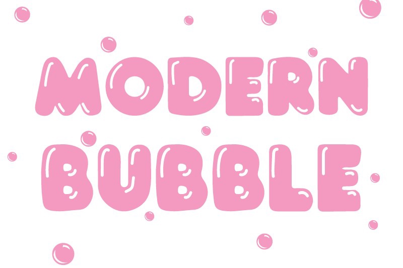 Пример шрифта Modern Bubble Regular