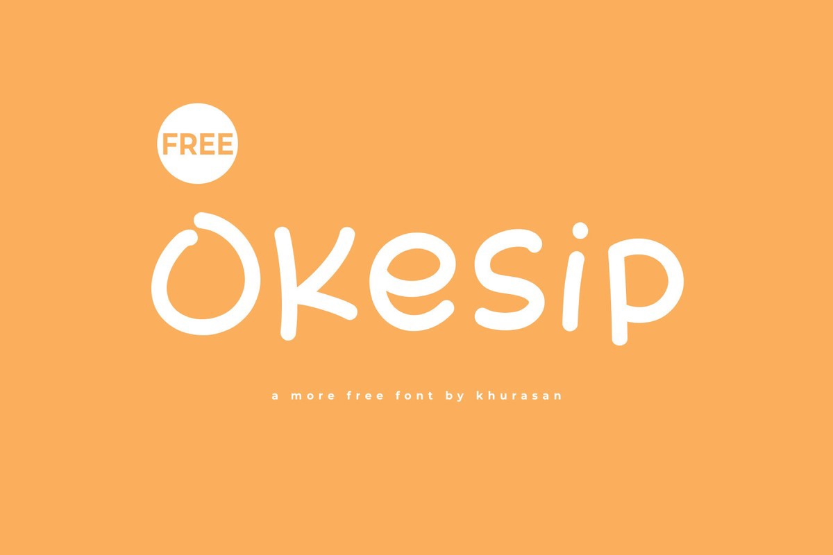 Пример шрифта Okesip Regular