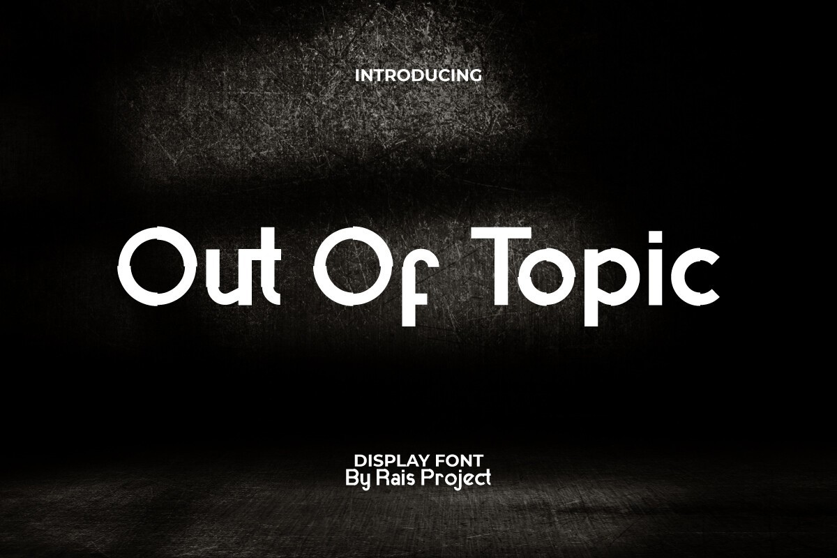 Пример шрифта Out of Topic Regular