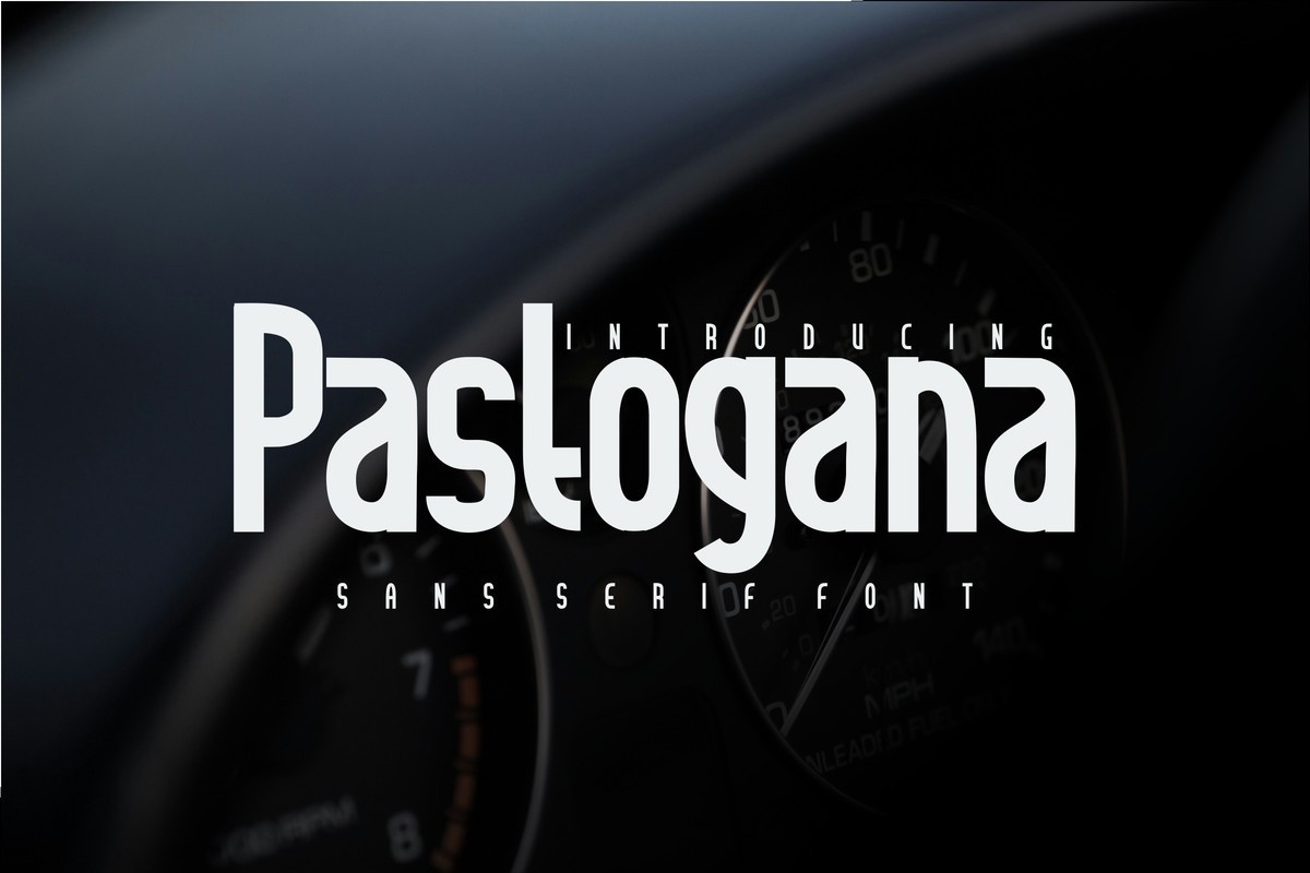 Пример шрифта Pastogana Regular
