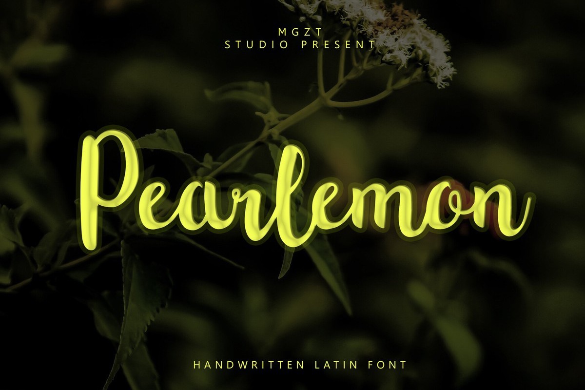 Пример шрифта Pearlemon Regular