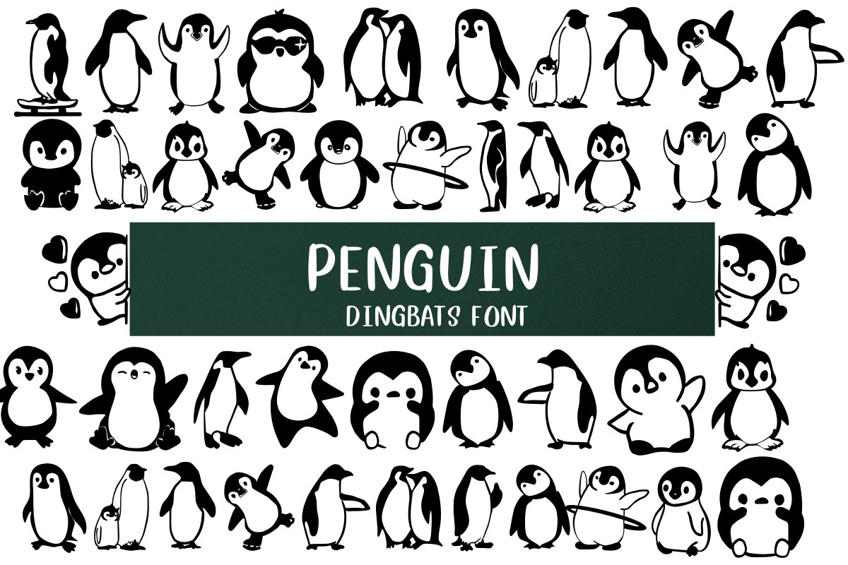 Пример шрифта Penguin Regular