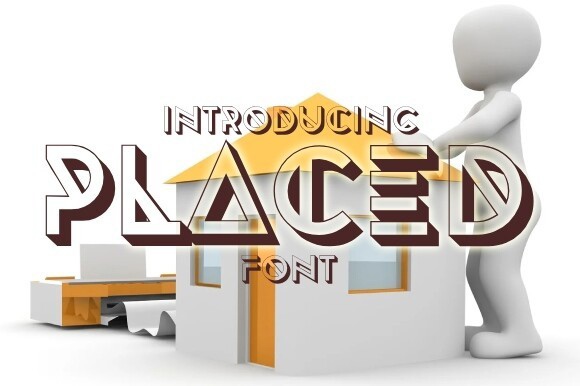 Пример шрифта Placed Regular