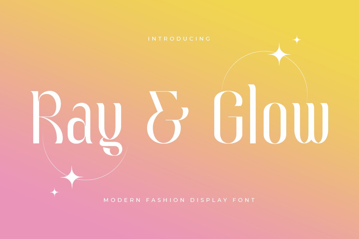 Пример шрифта Ray and Glow Regular