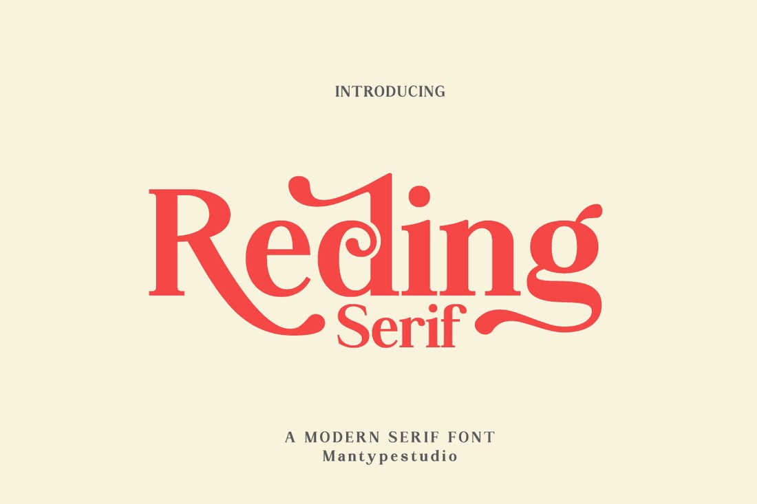 Пример шрифта Reding Regular