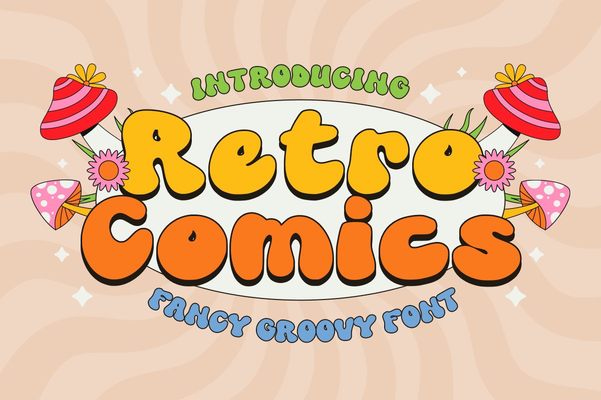 Пример шрифта Retro Comics Regular