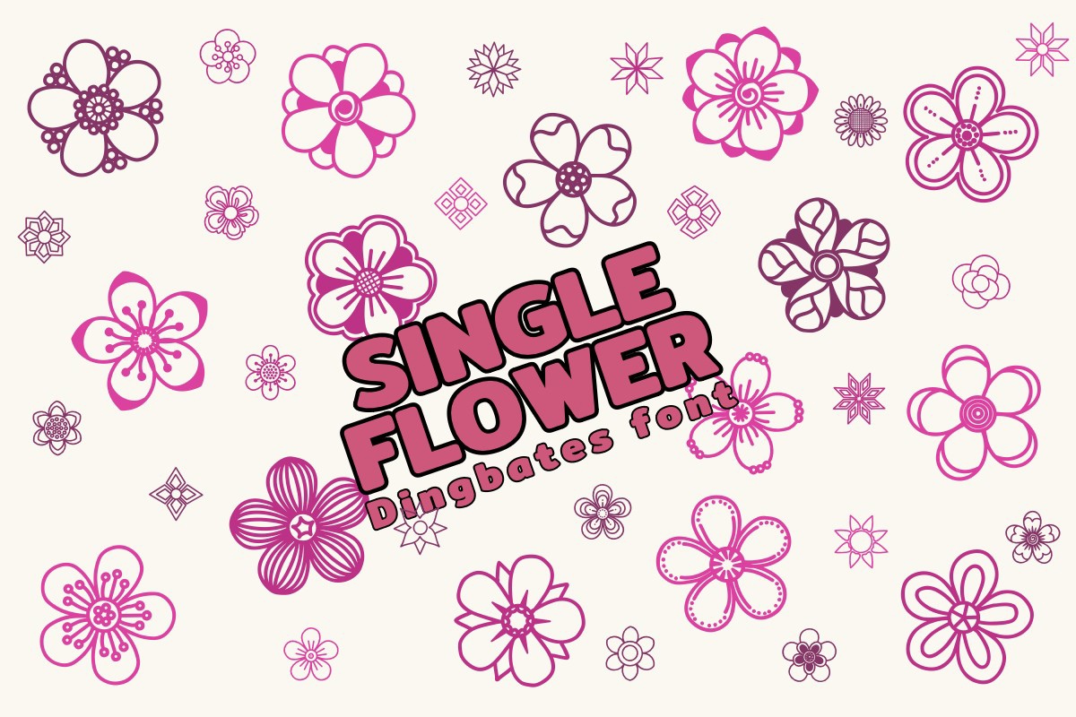 Пример шрифта Single Flower Regular