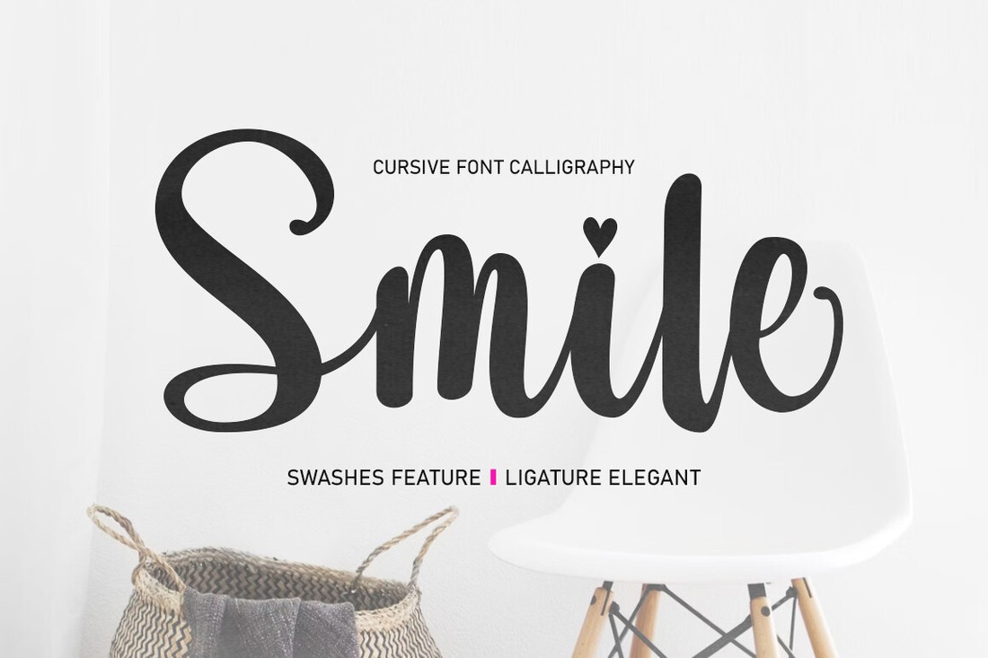 Пример шрифта Smile Calligraphy Regular