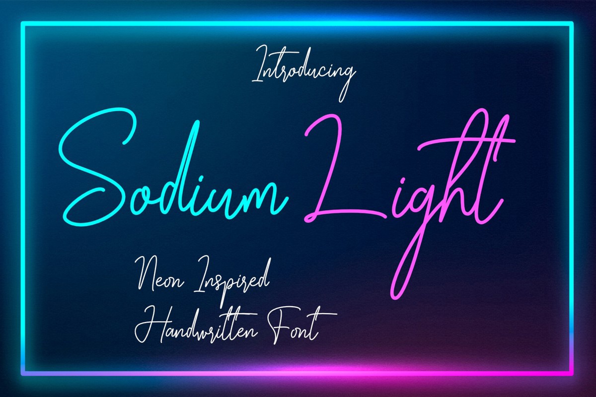 Пример шрифта Sodium Light Light