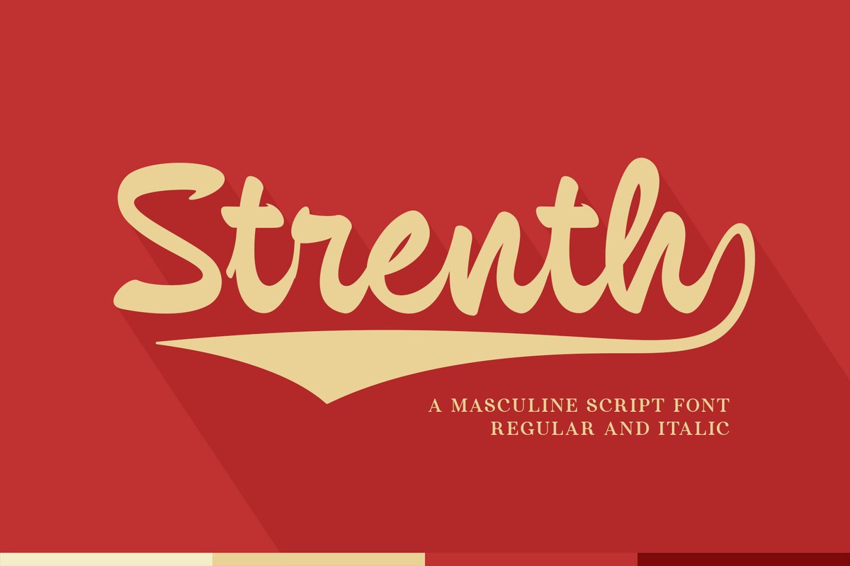 Пример шрифта Strenth Italic