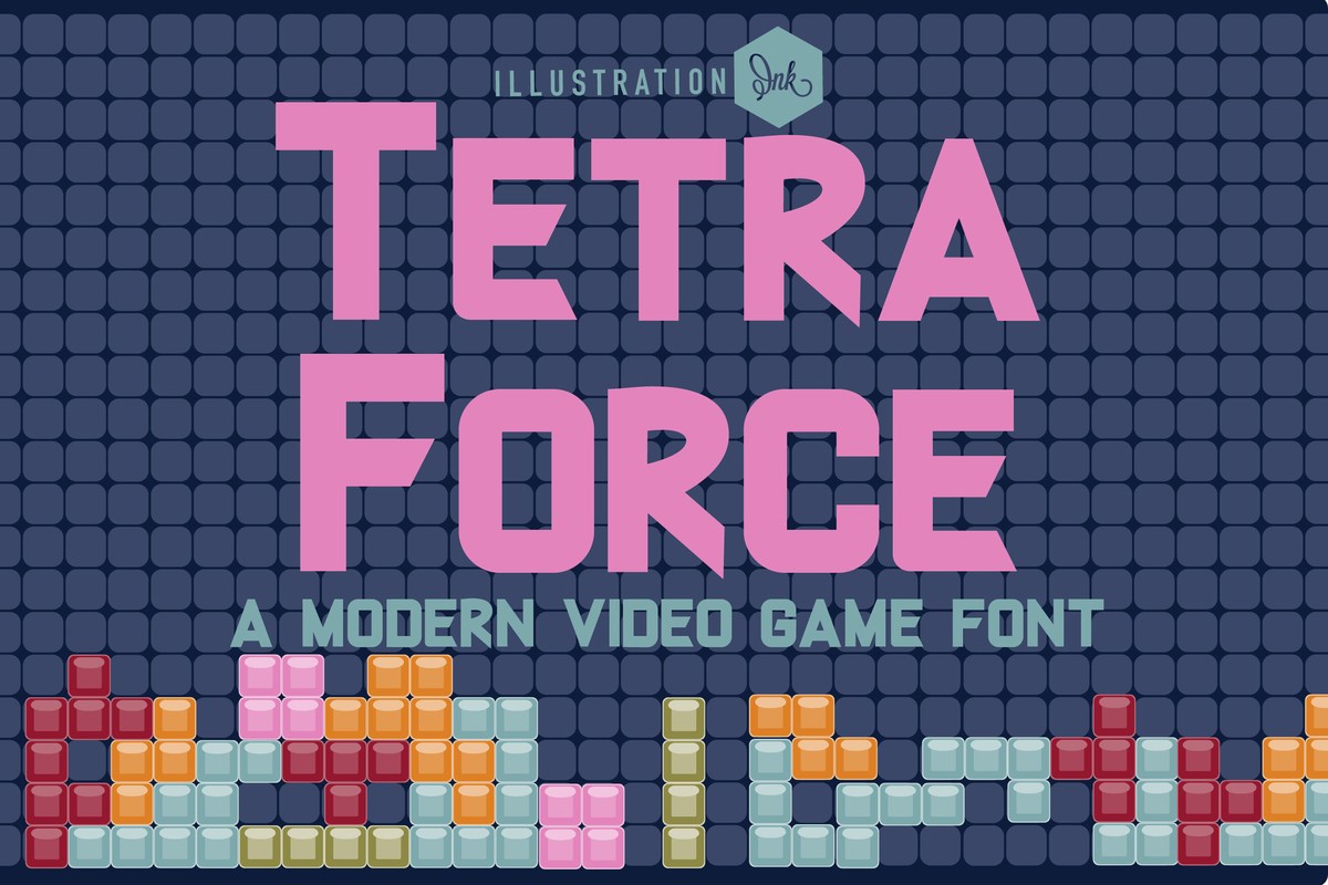 Пример шрифта PN Tetra Force Regular