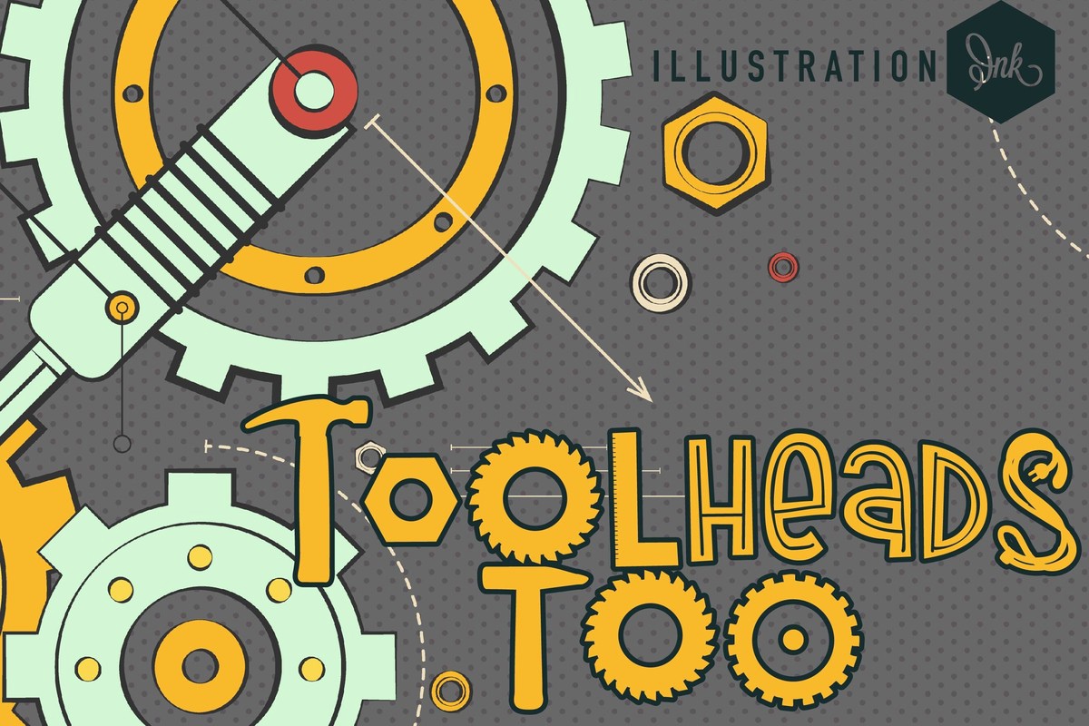 Пример шрифта ZP Toolheads Too Regular