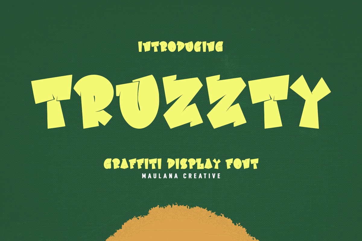 Пример шрифта Truzzty Regular
