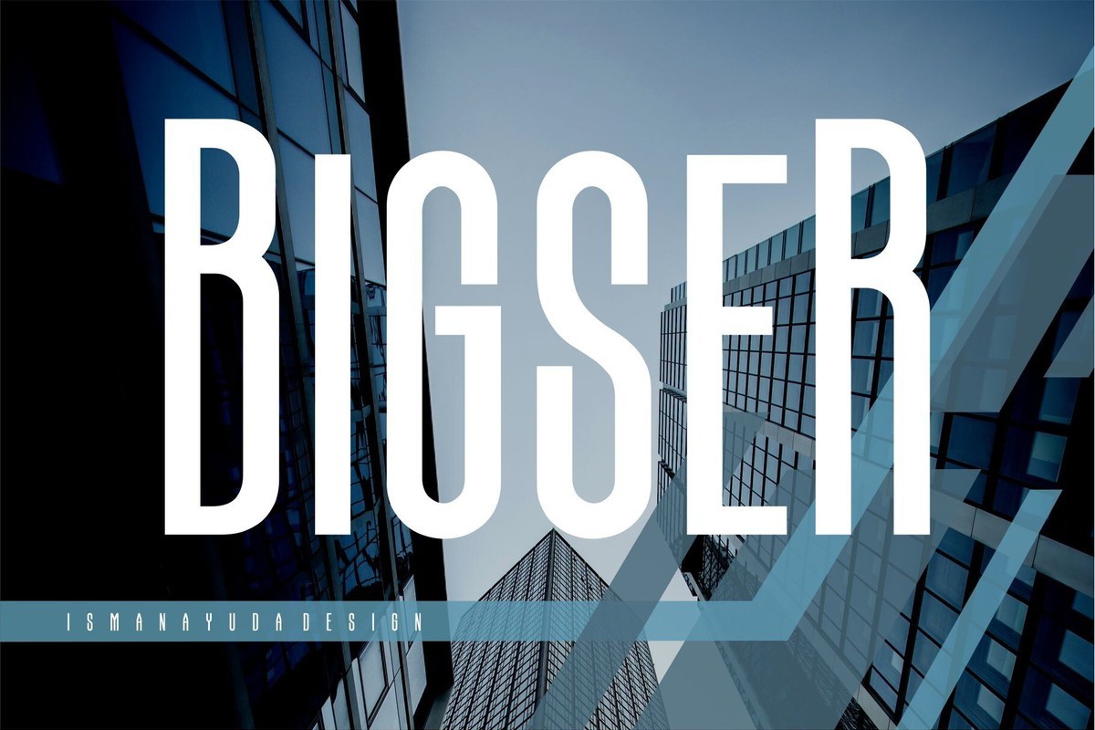 Пример шрифта Bigser Regular