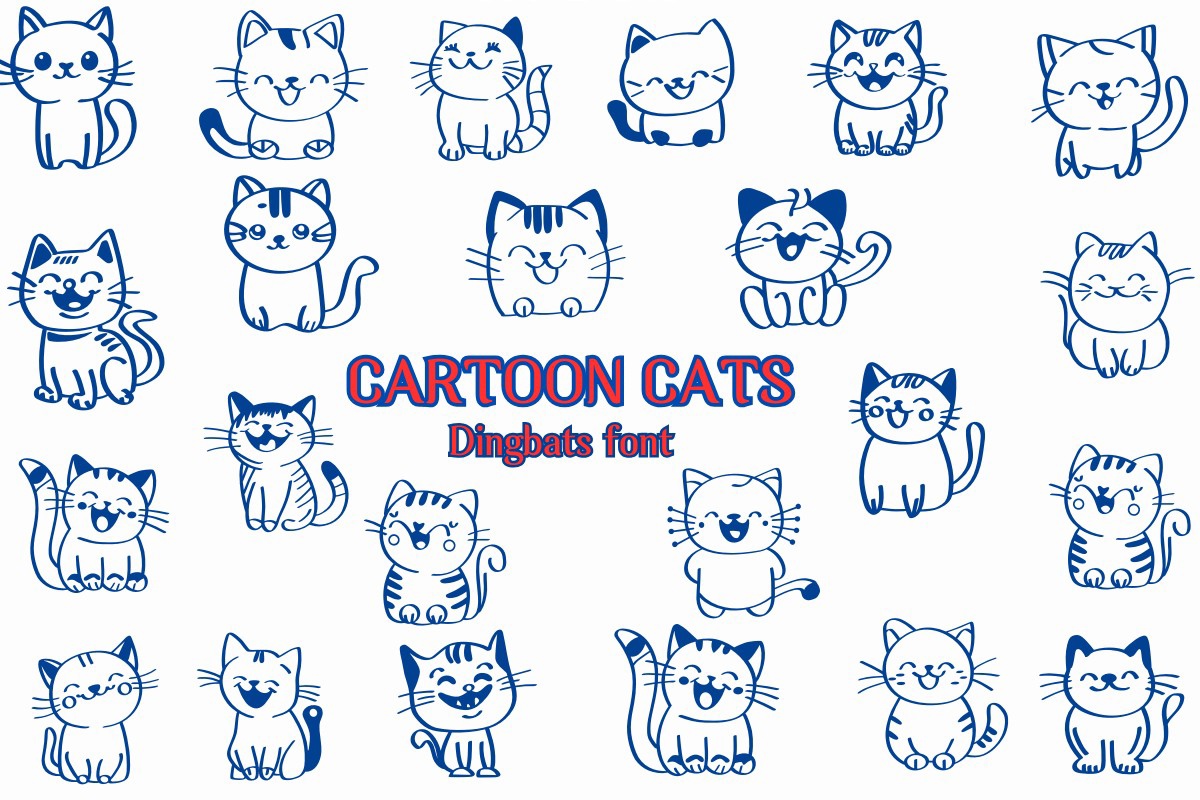 Пример шрифта Cartoon Cats Regular
