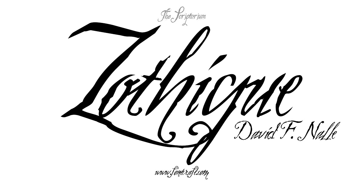 Пример шрифта Zothique Regular