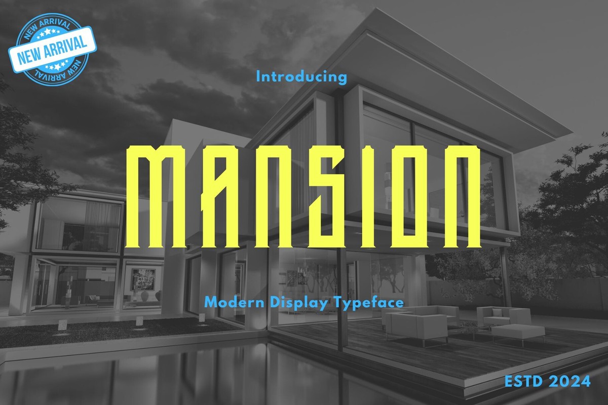 Пример шрифта Mansion Regular