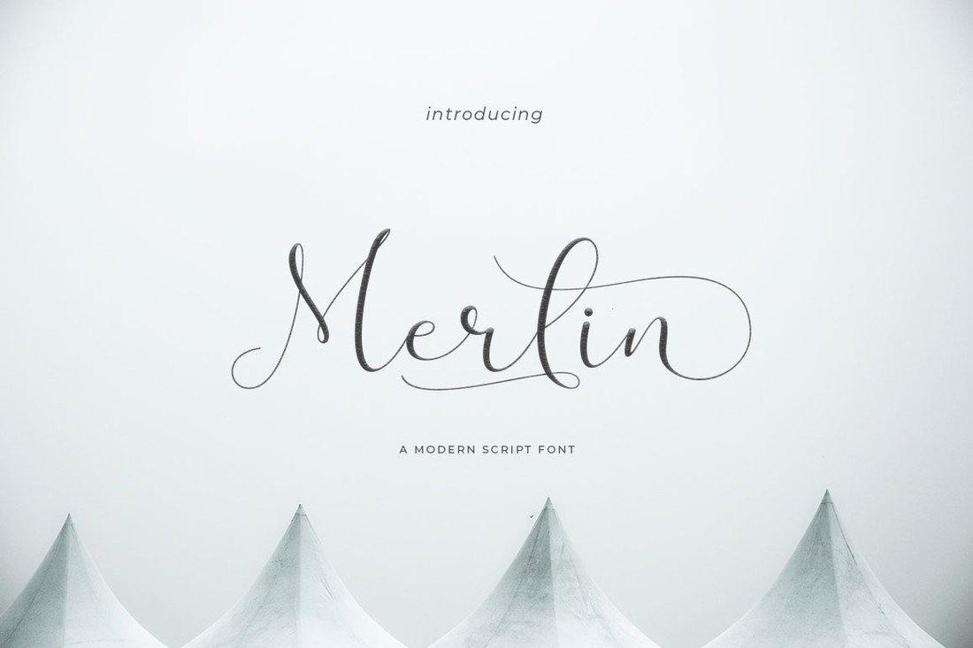 Пример шрифта Merlin Script Regular