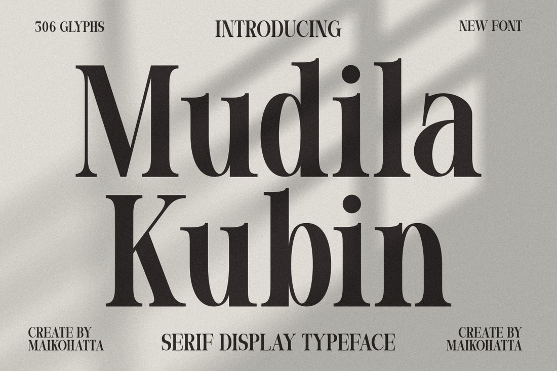 Пример шрифта Mudila Kubin Regular