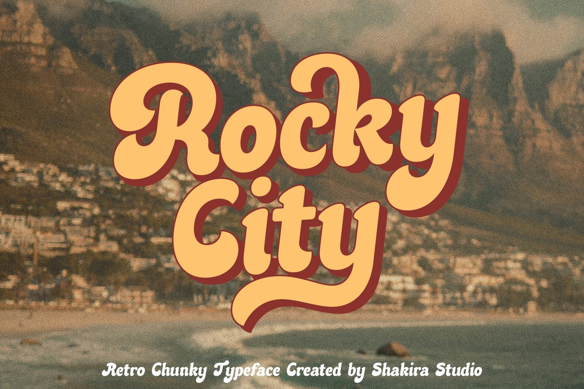 Пример шрифта Rocky City Regular