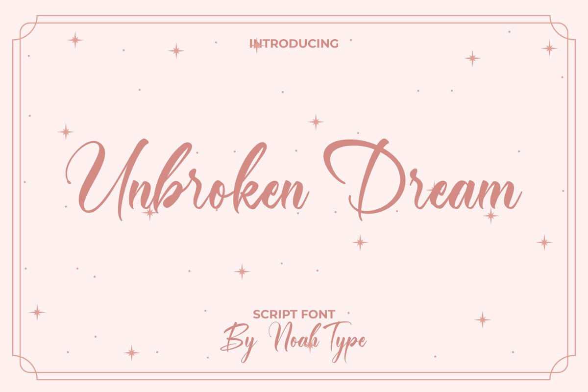Пример шрифта Unbroken Dream Regular