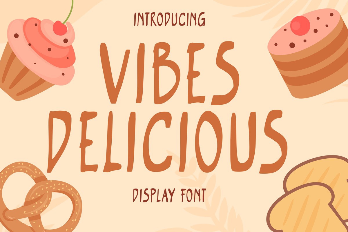 Пример шрифта Vibes Delicious Regular