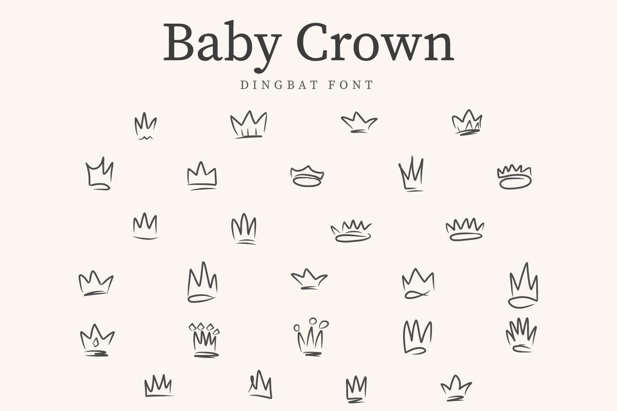 Пример шрифта BabyCrown Regular