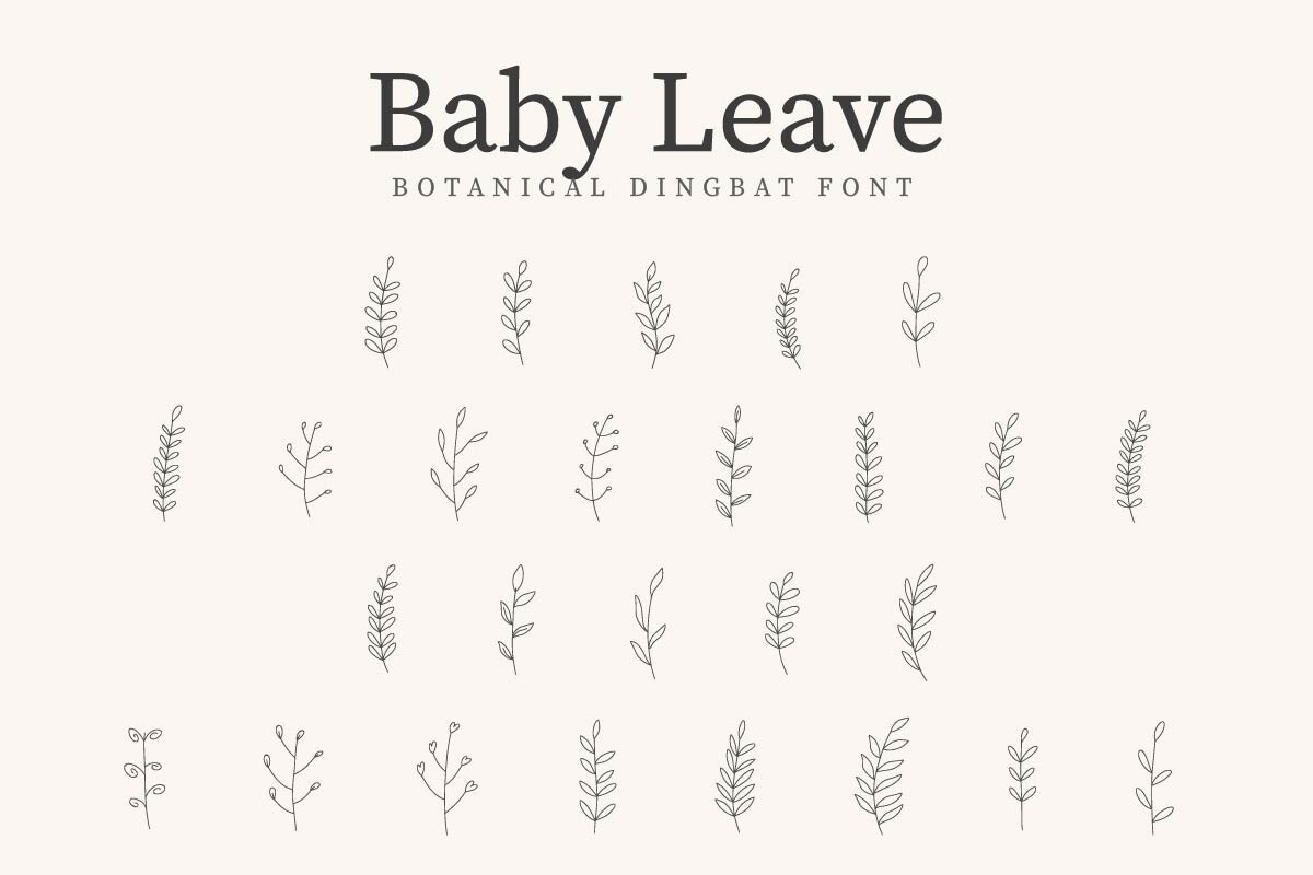 Пример шрифта BabyLeave Regular