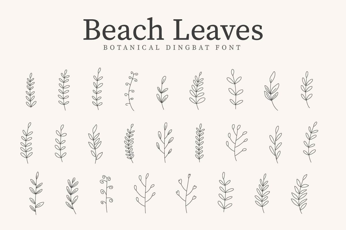 Пример шрифта BeachLeave Regular