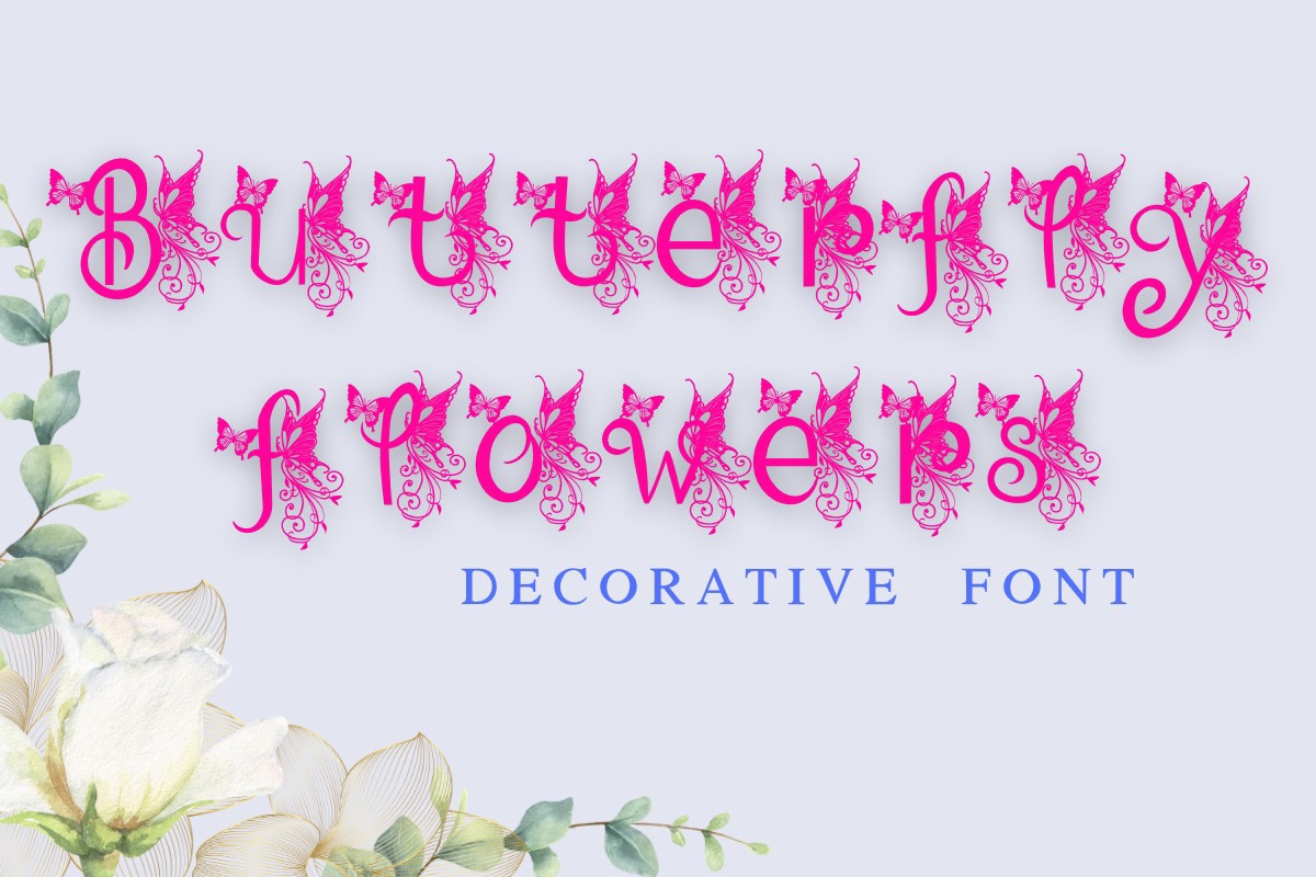 Пример шрифта Butterfly Flowers Regular