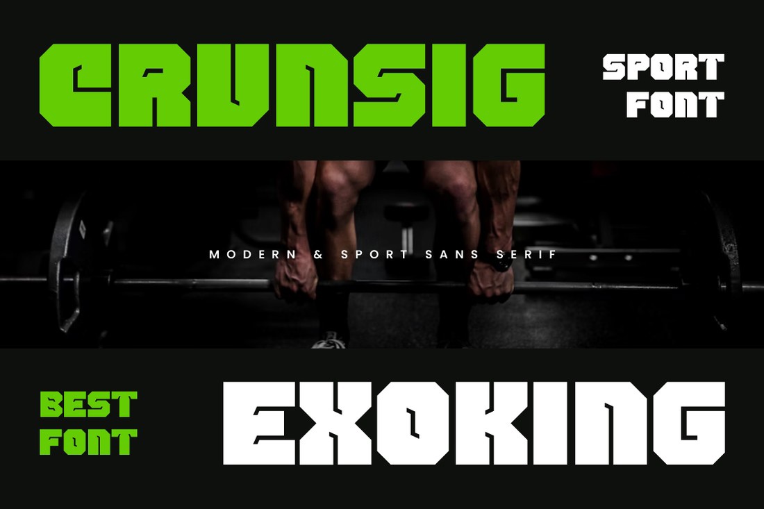 Пример шрифта Crunsig Exoking Regular