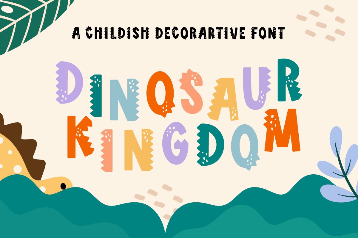 Пример шрифта Dinosaur Kingdom Regular