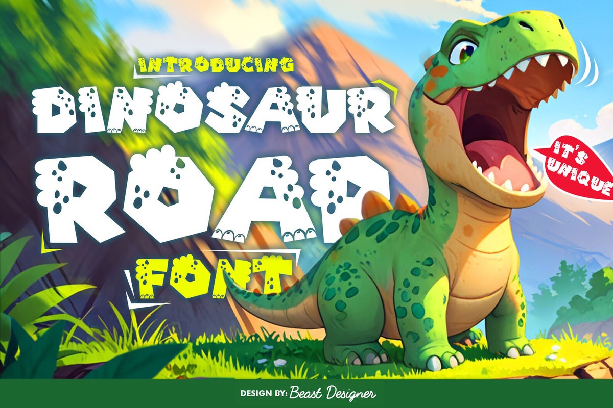 Пример шрифта Dinosaur Roar Bold