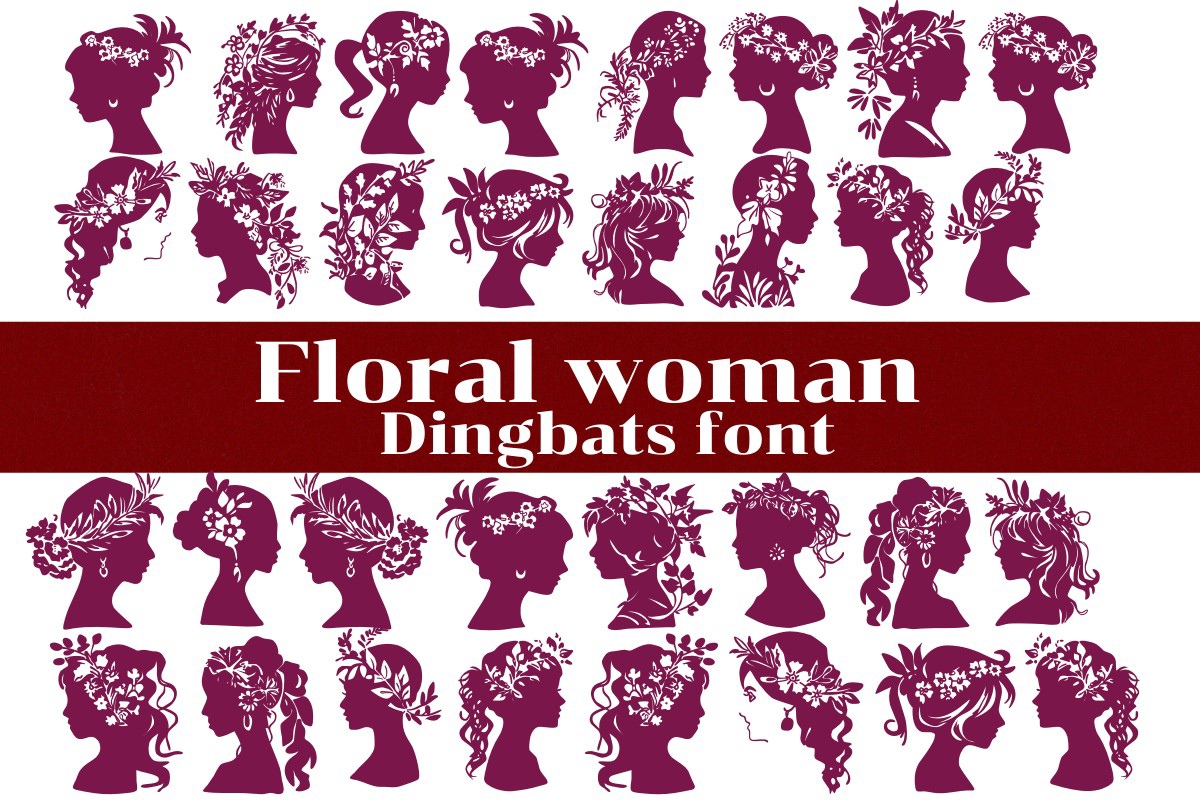 Пример шрифта Floral Women Regular