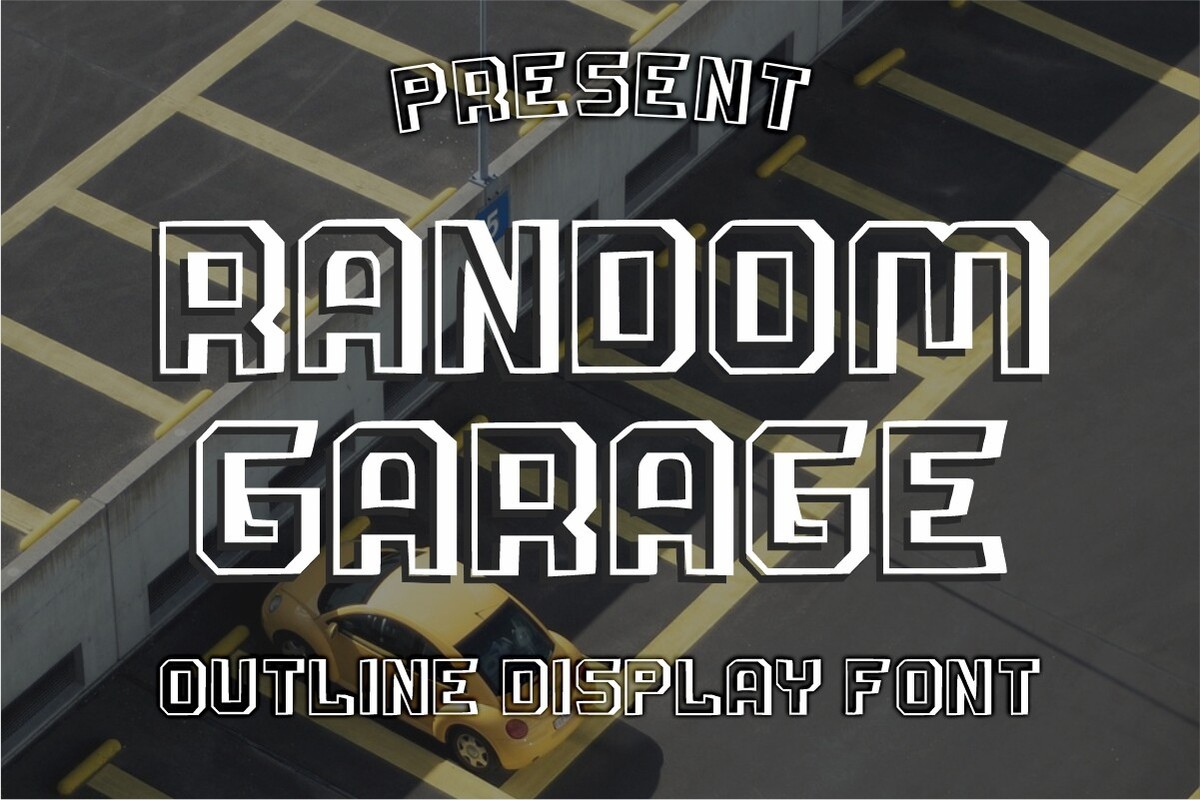 Пример шрифта Random Garage Regular
