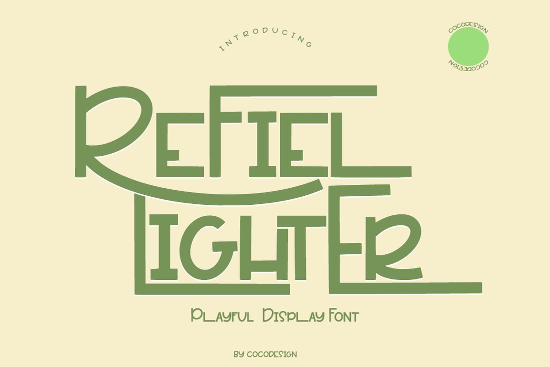 Пример шрифта Refiel Lighter Regular